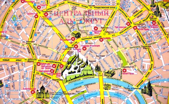Карта Метро на Карте Москвы