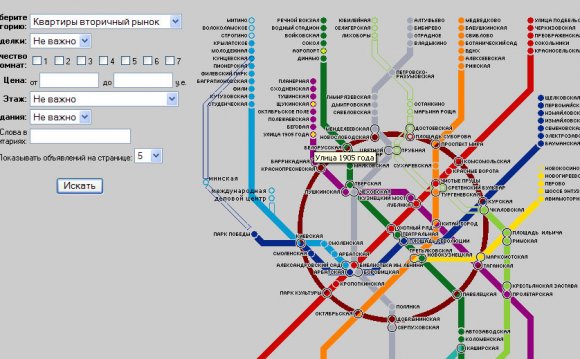 Интерактивная Карта Московского Метро
