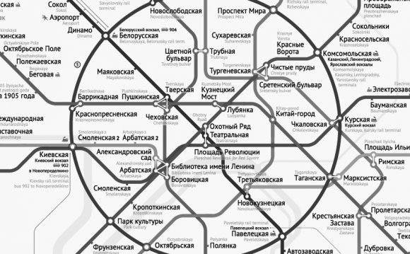Карта Метро Москвы со Временем